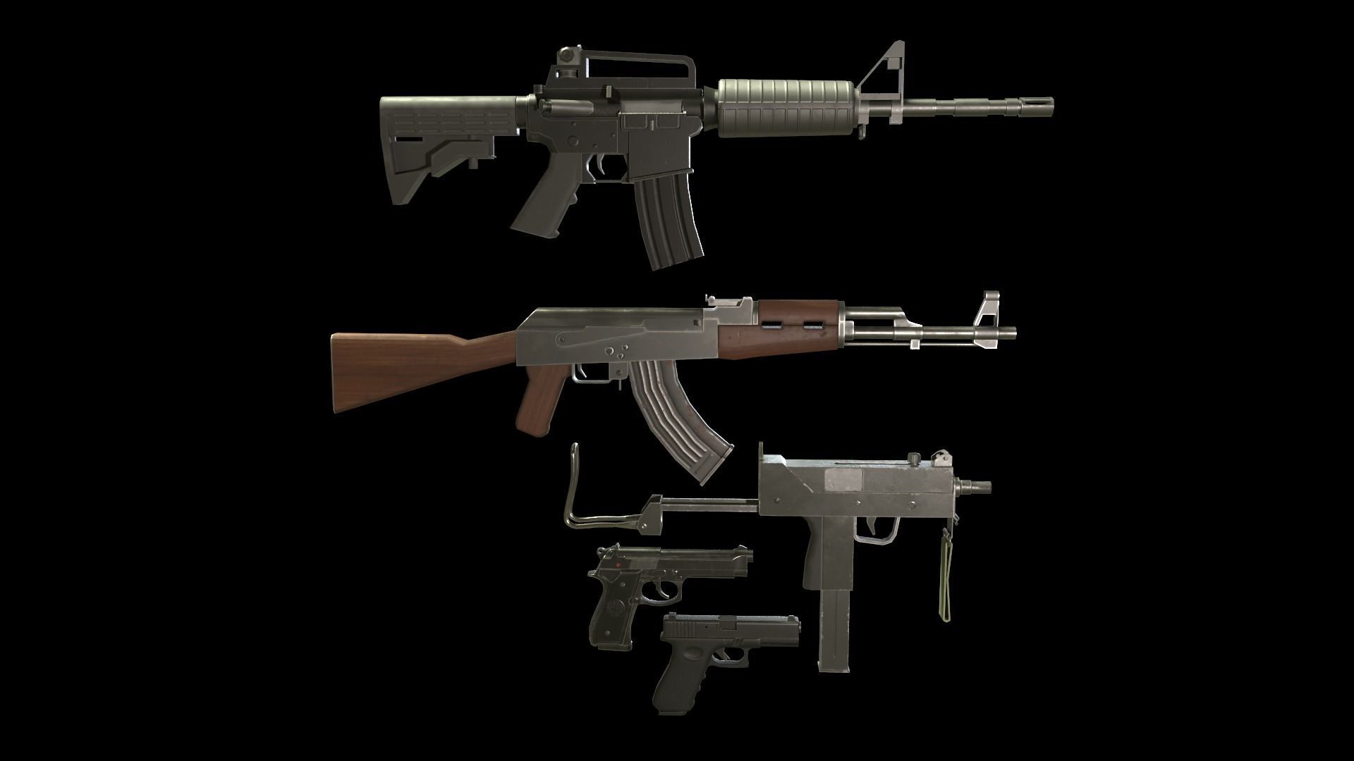 Weapon Pack 3D Model Collection_9