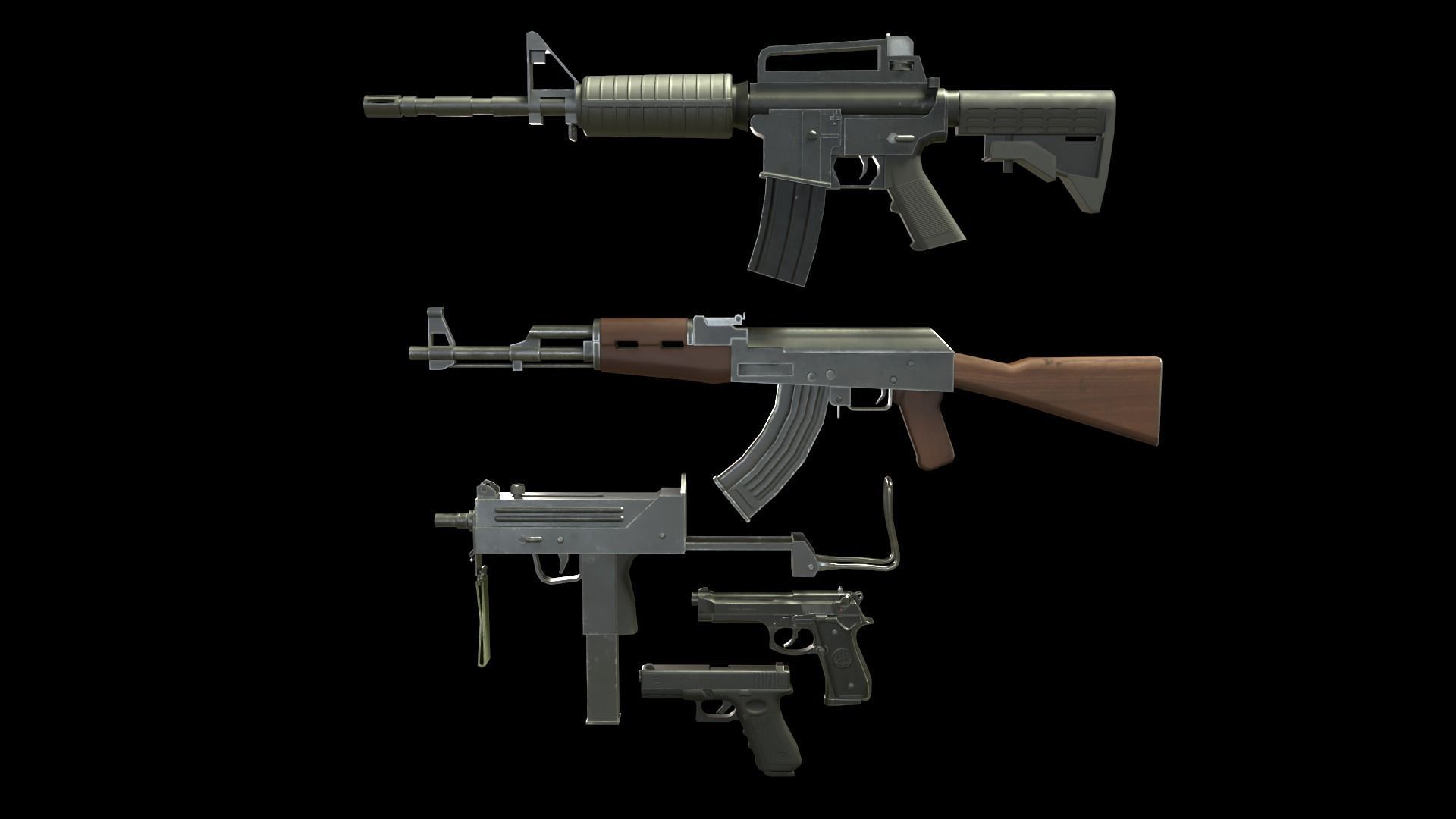 Weapon Pack 3D Model Collection_8