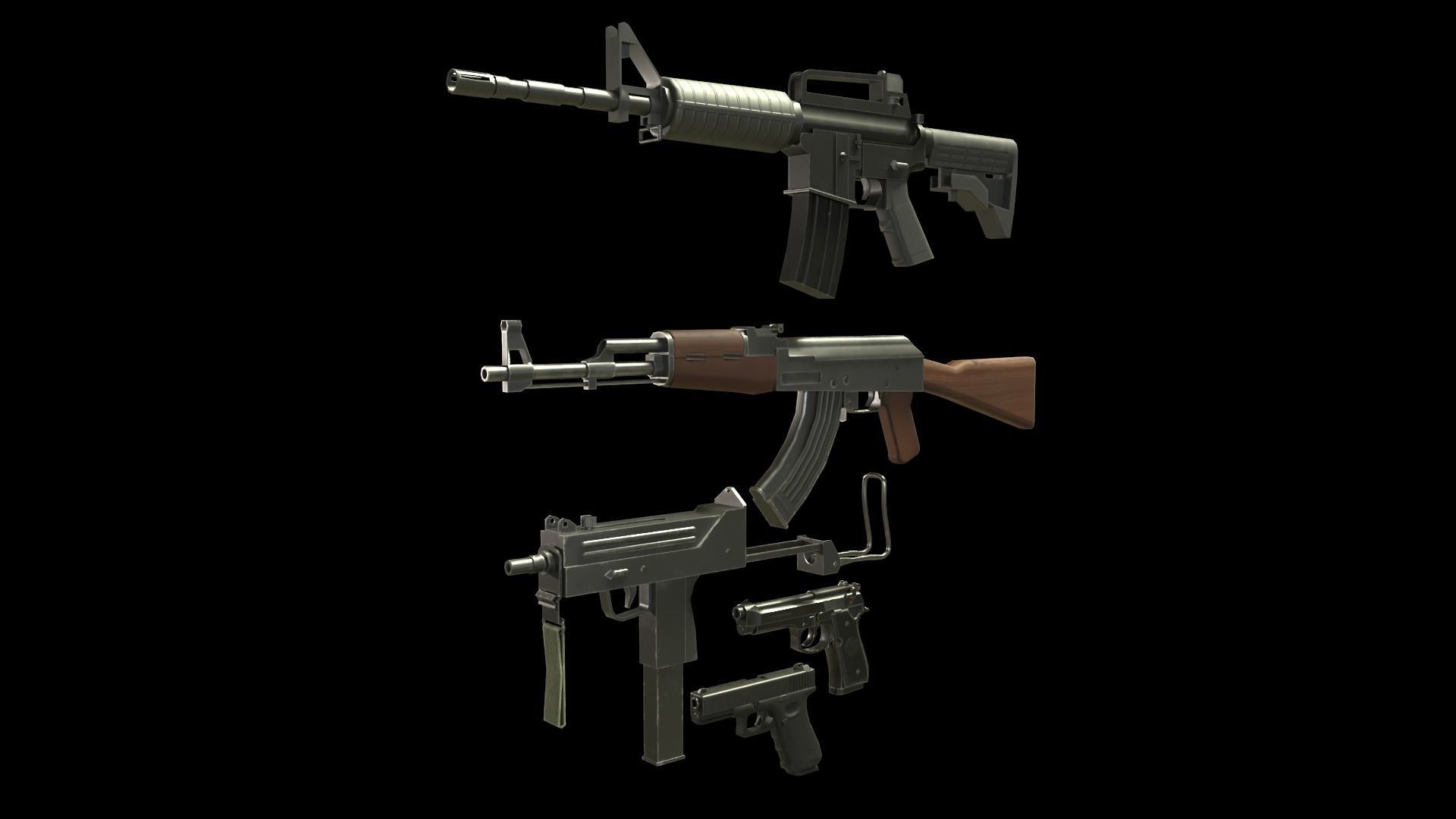 Weapon Pack 3D Model Collection_7
