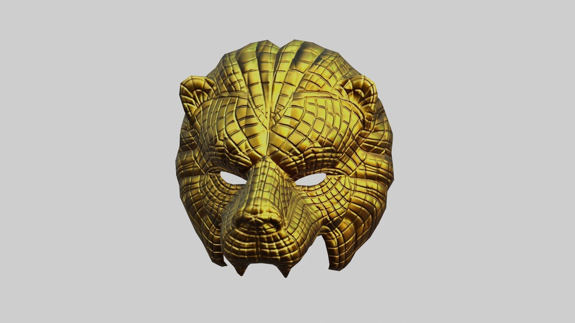Lion Mask Vip - Mascara de juego de calamar - Lowpoly Low-poly 3D model_1