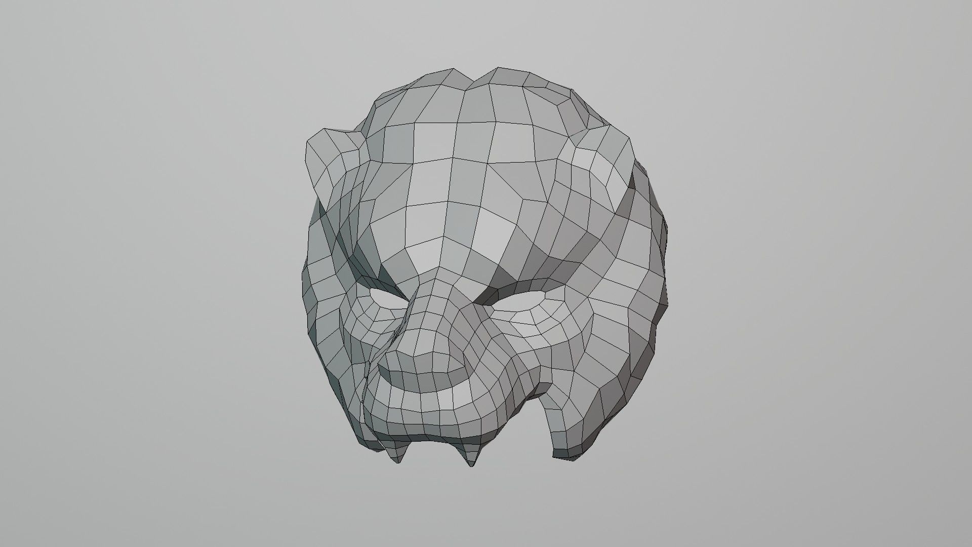 Lion Mask Vip - Mascara de juego de calamar - Lowpoly Low-poly 3D model_5