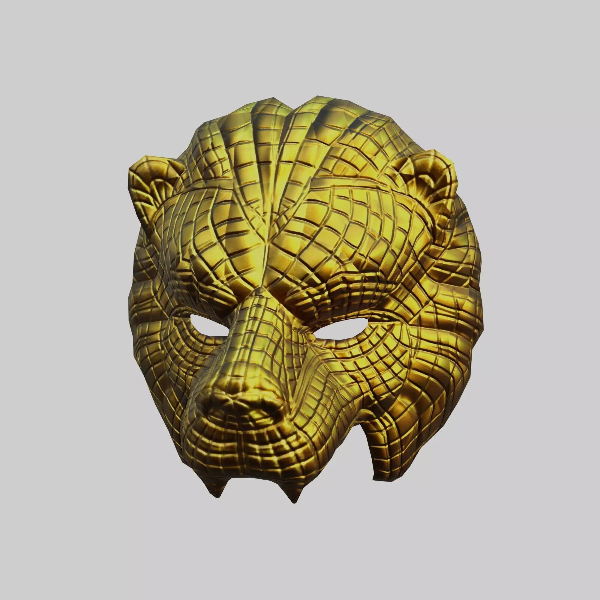 Lion Mask Vip - Mascara de juego de calamar - Lowpoly Low-poly 3D model_0