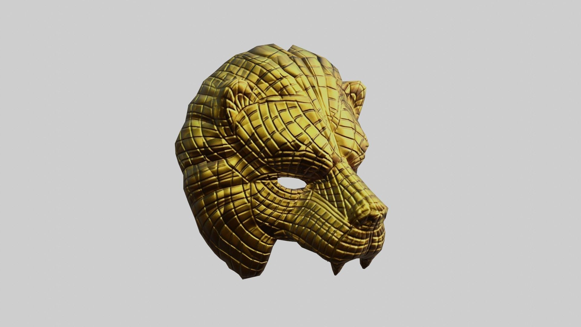 Lion Mask Vip - Mascara de juego de calamar - Lowpoly Low-poly 3D model_3