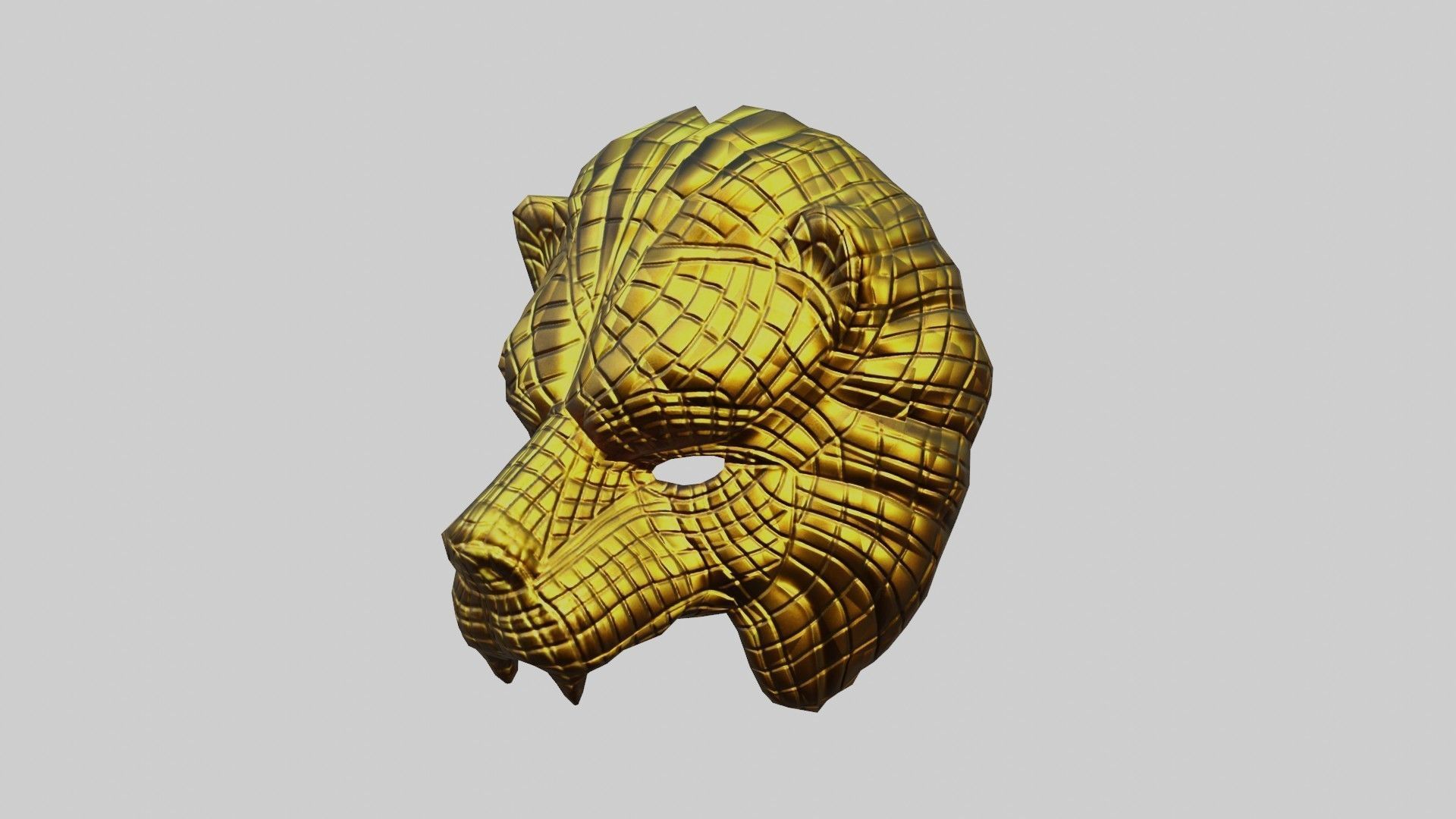 Lion Mask Vip - Mascara de juego de calamar - Lowpoly Low-poly 3D model_2
