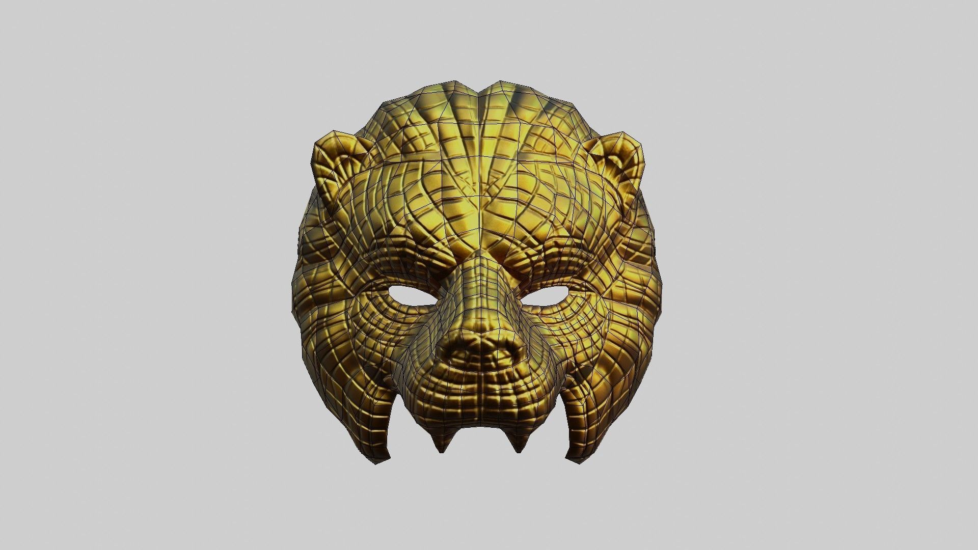 Lion Mask Vip - Mascara de juego de calamar - Lowpoly Low-poly 3D model_10