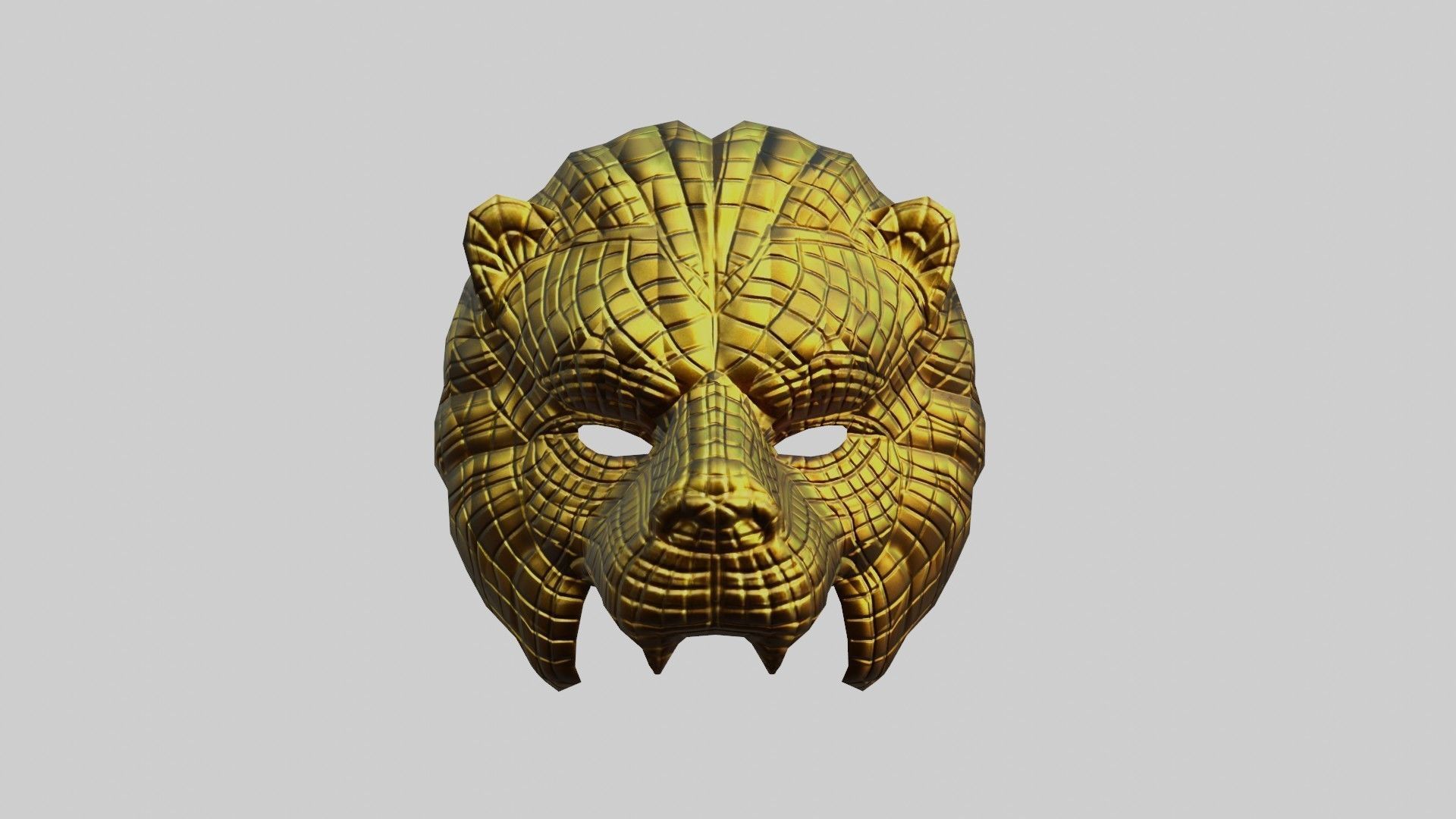 Lion Mask Vip - Mascara de juego de calamar - Lowpoly Low-poly 3D model_12