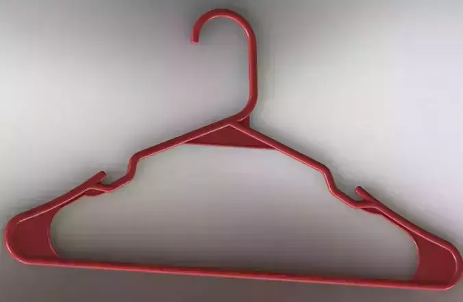 Realistic thin plastic hanger for shops