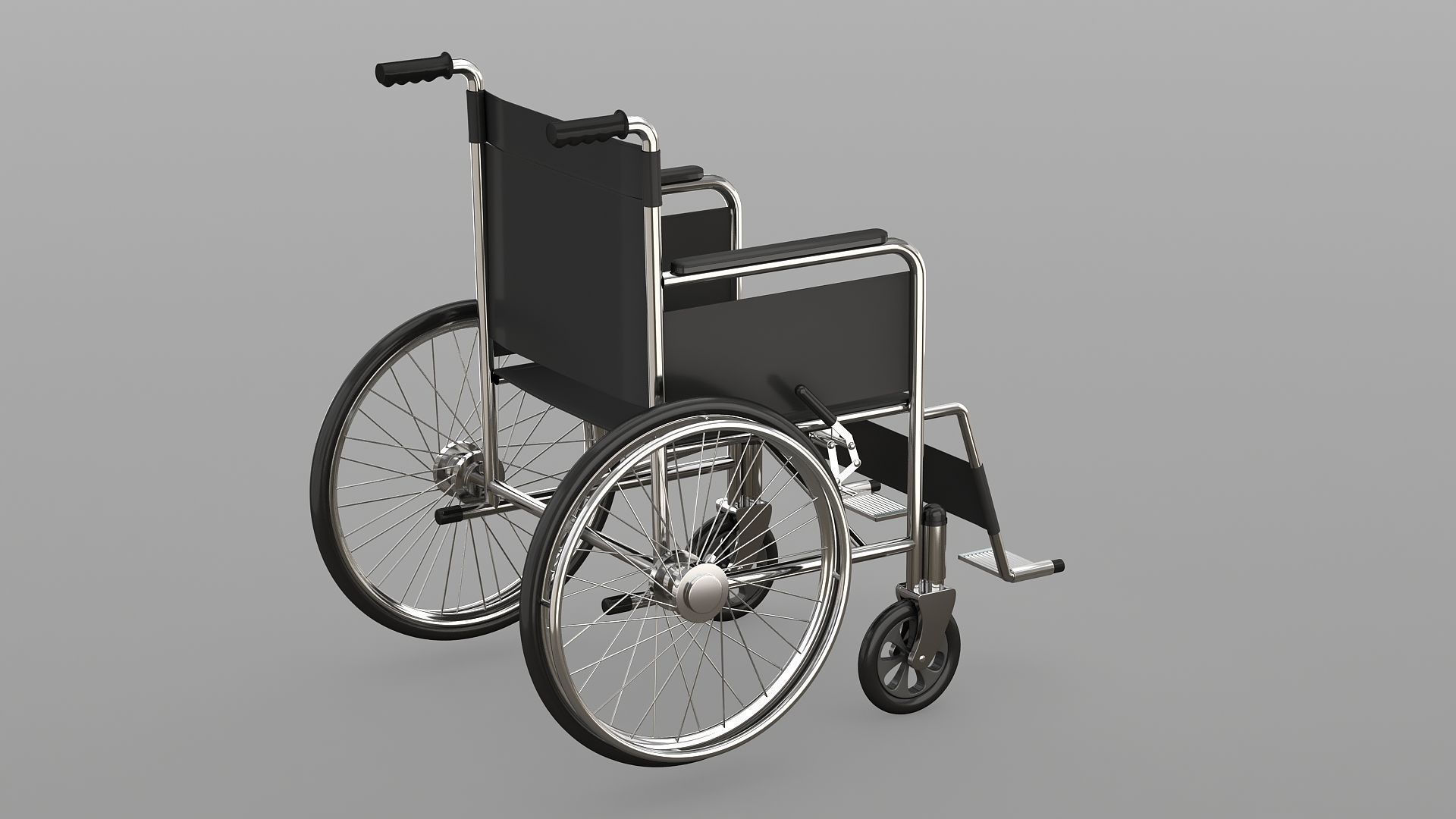 Wheel Chair 3D model_2