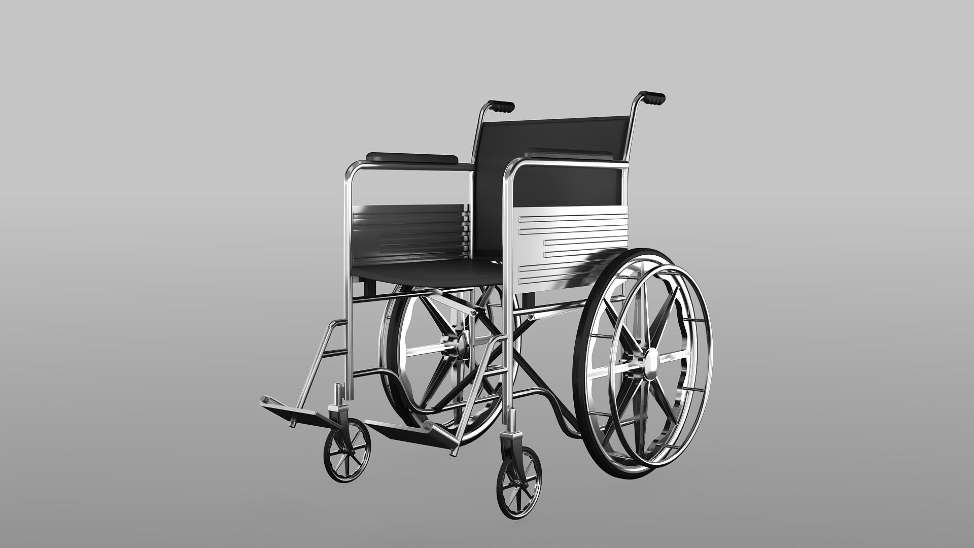 Wheel Chair 3D model_10
