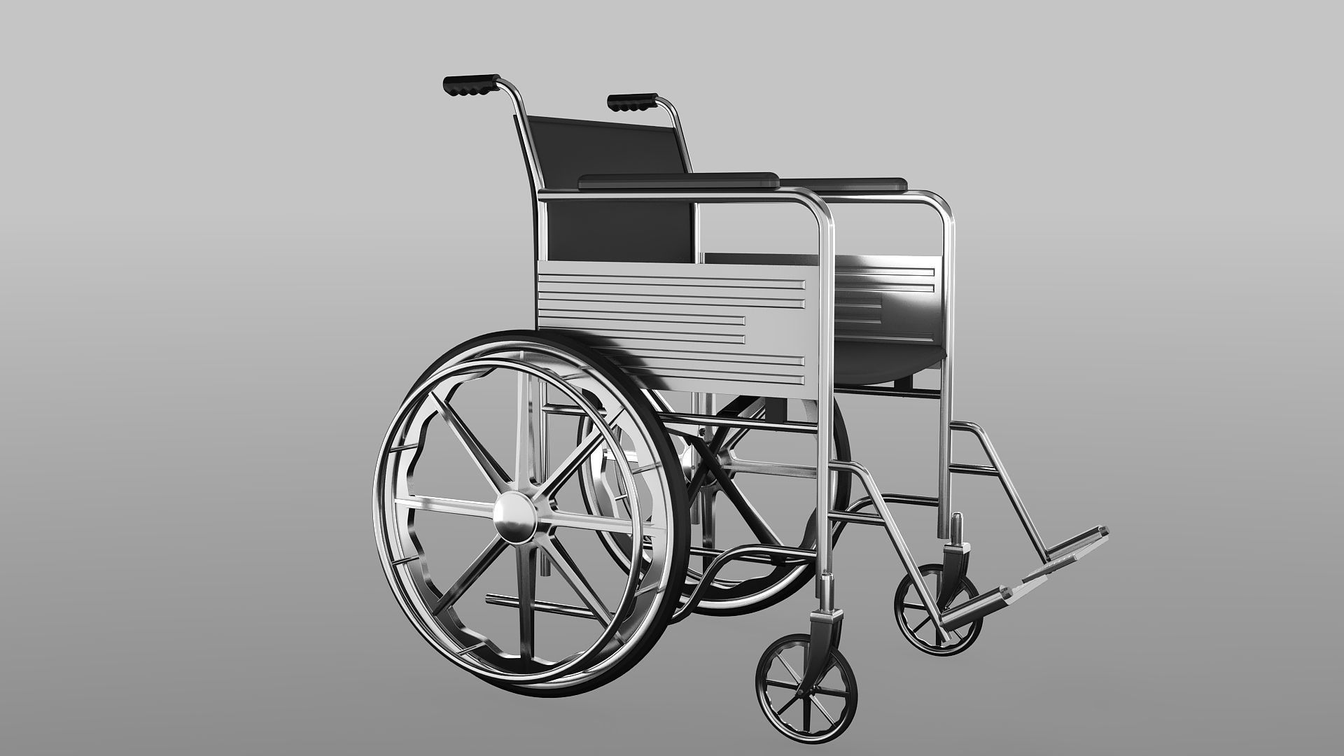 Wheel Chair 3D model_11