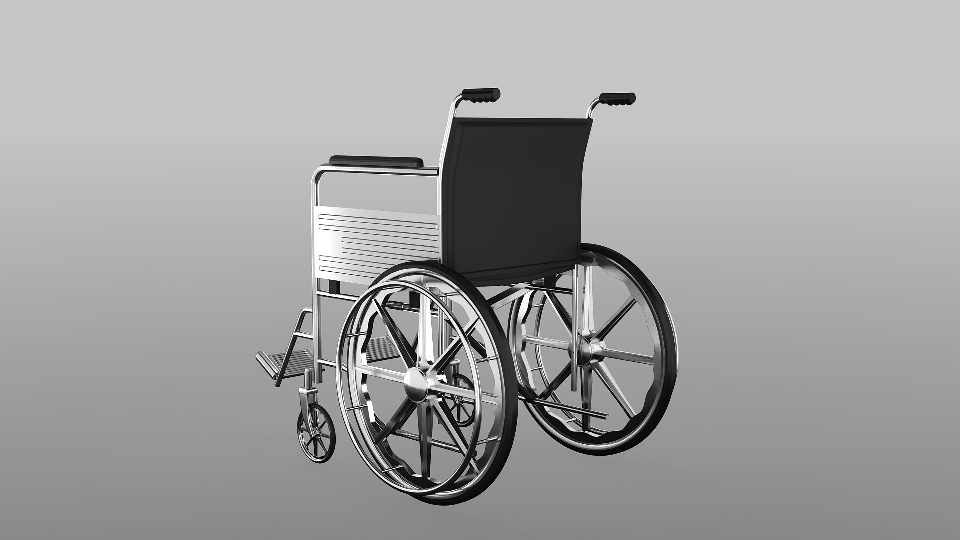 Wheel Chair 3D model_9