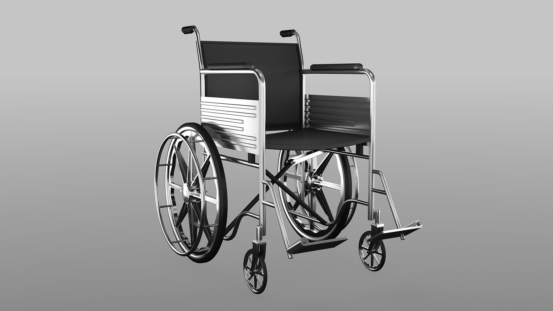 Wheel Chair 3D model_8