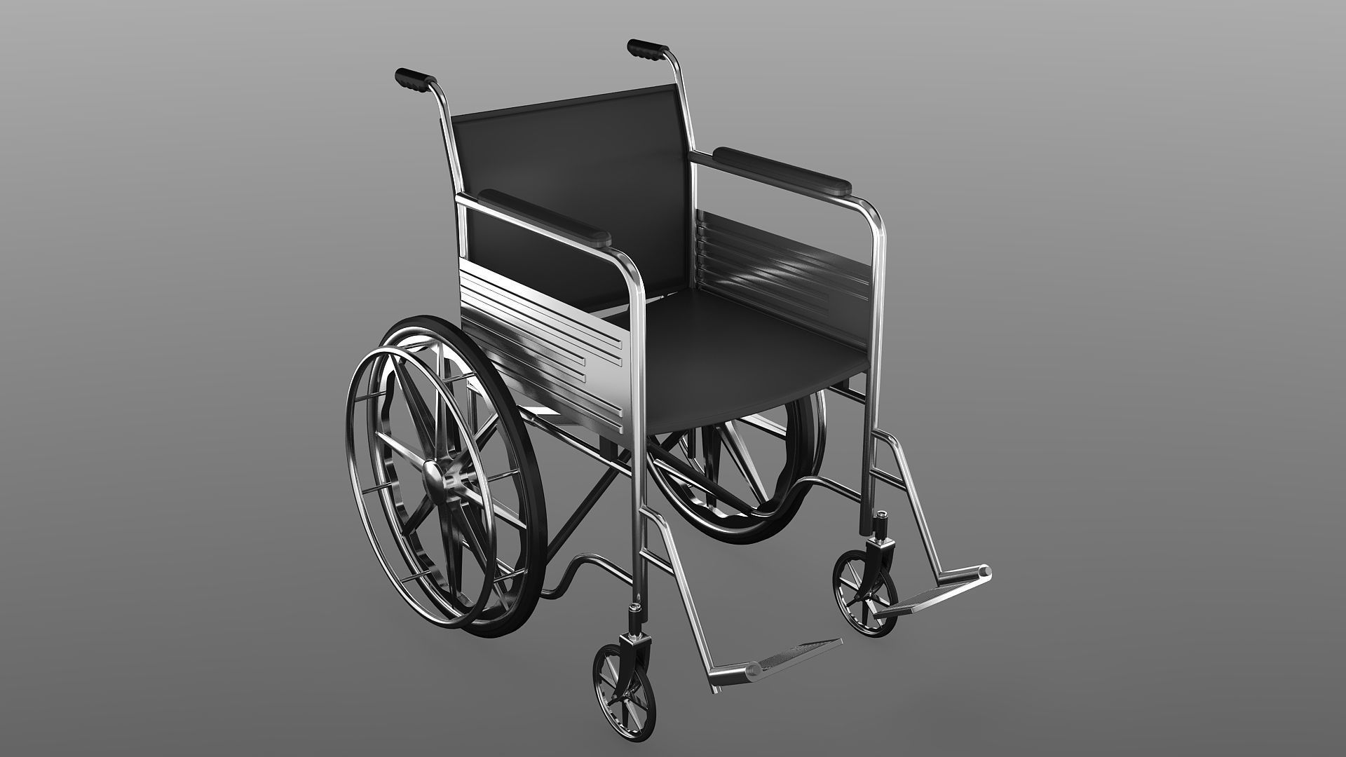 Wheel Chair 3D model_13