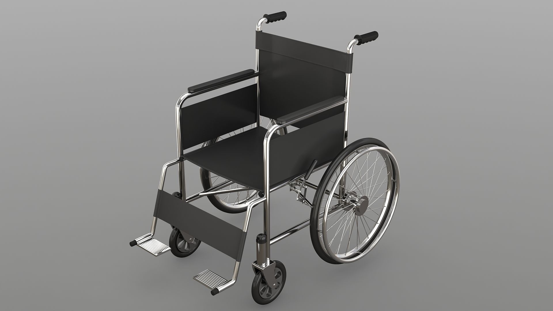 Wheel Chair 3D model_0