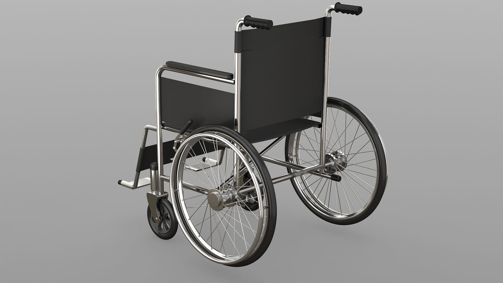 Wheel Chair 3D model_1