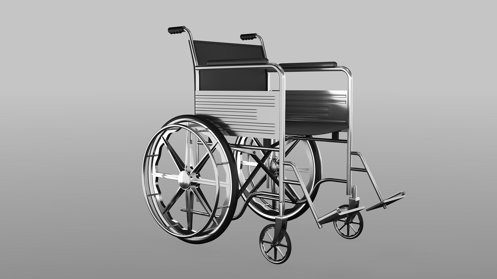 Wheel Chair 3D model_7