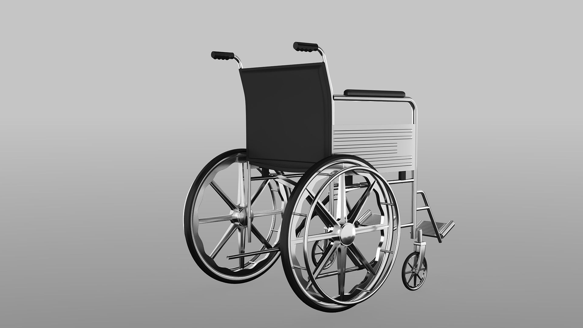 Wheel Chair 3D model_6
