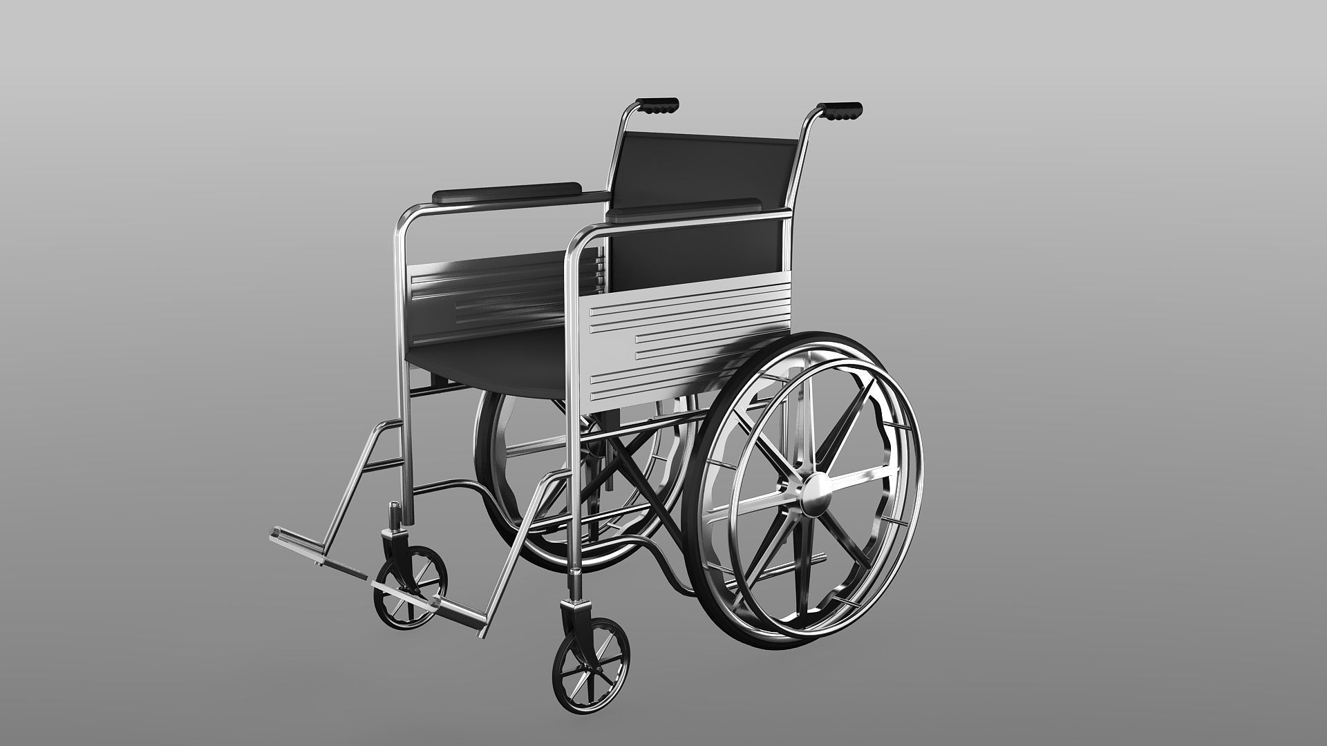 Wheel Chair 3D model_12
