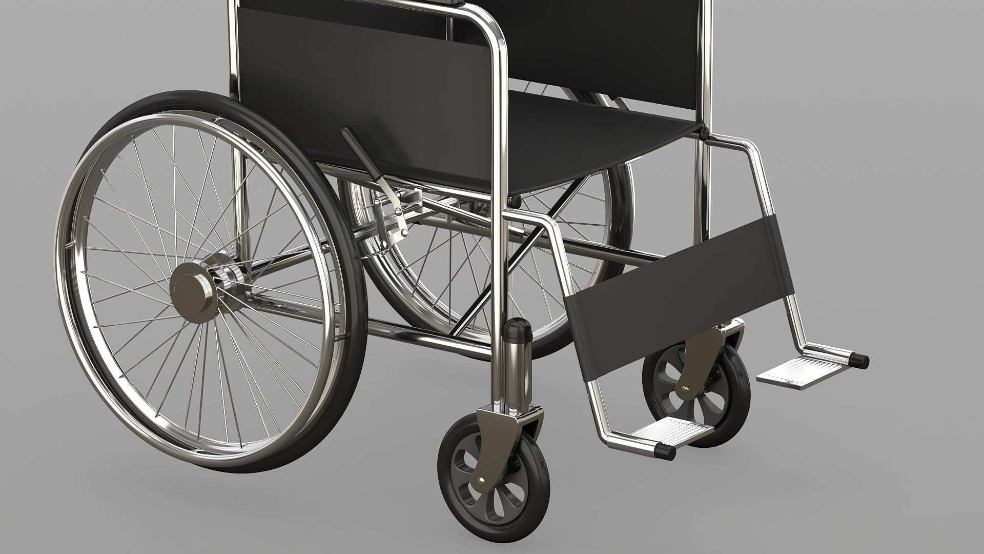 Wheel Chair 3D model_3