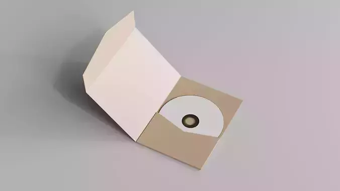 CD or DVD Packaging Cover and Disk 3D model