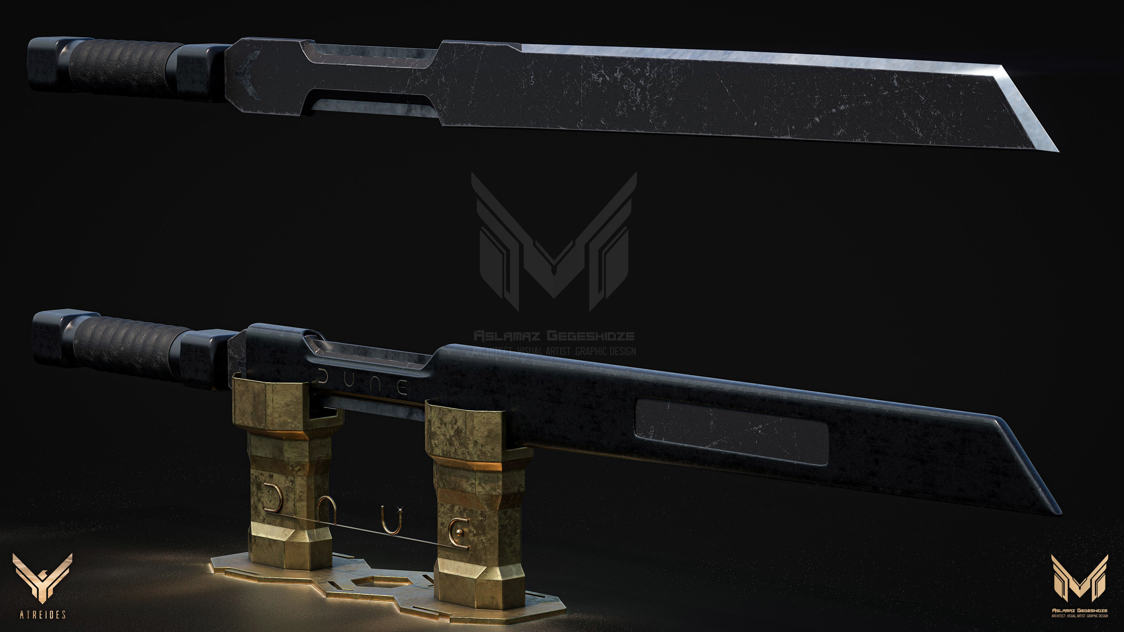 Sword of Atreides DUNE Low-poly 3D model_1