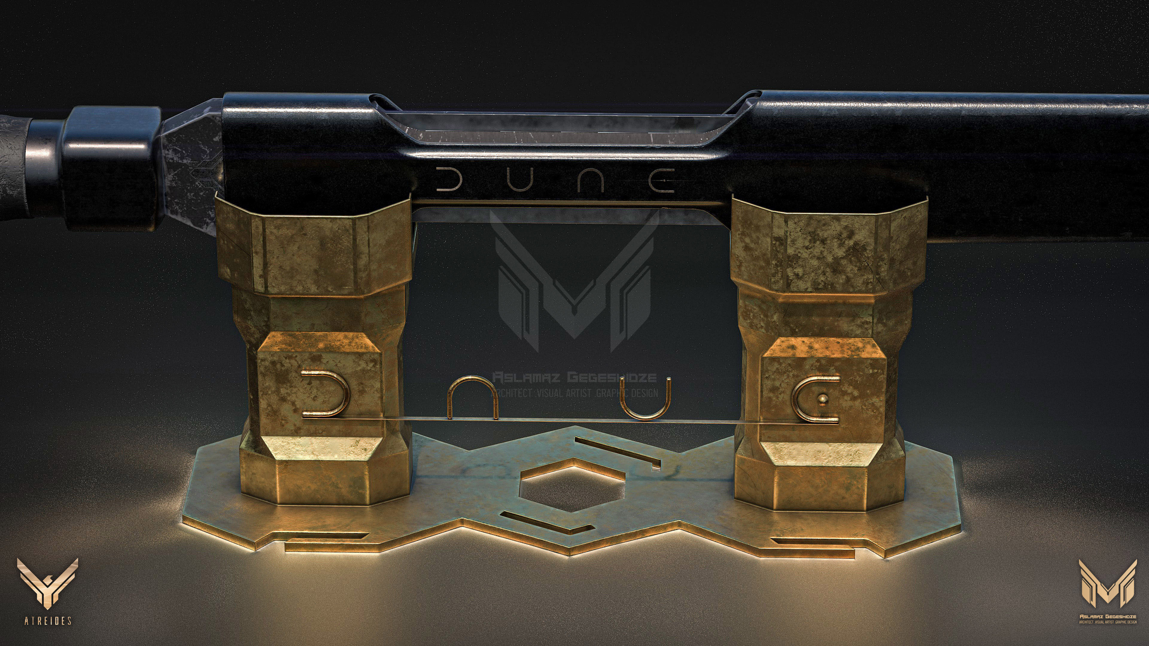 Sword of Atreides DUNE Low-poly 3D model_7