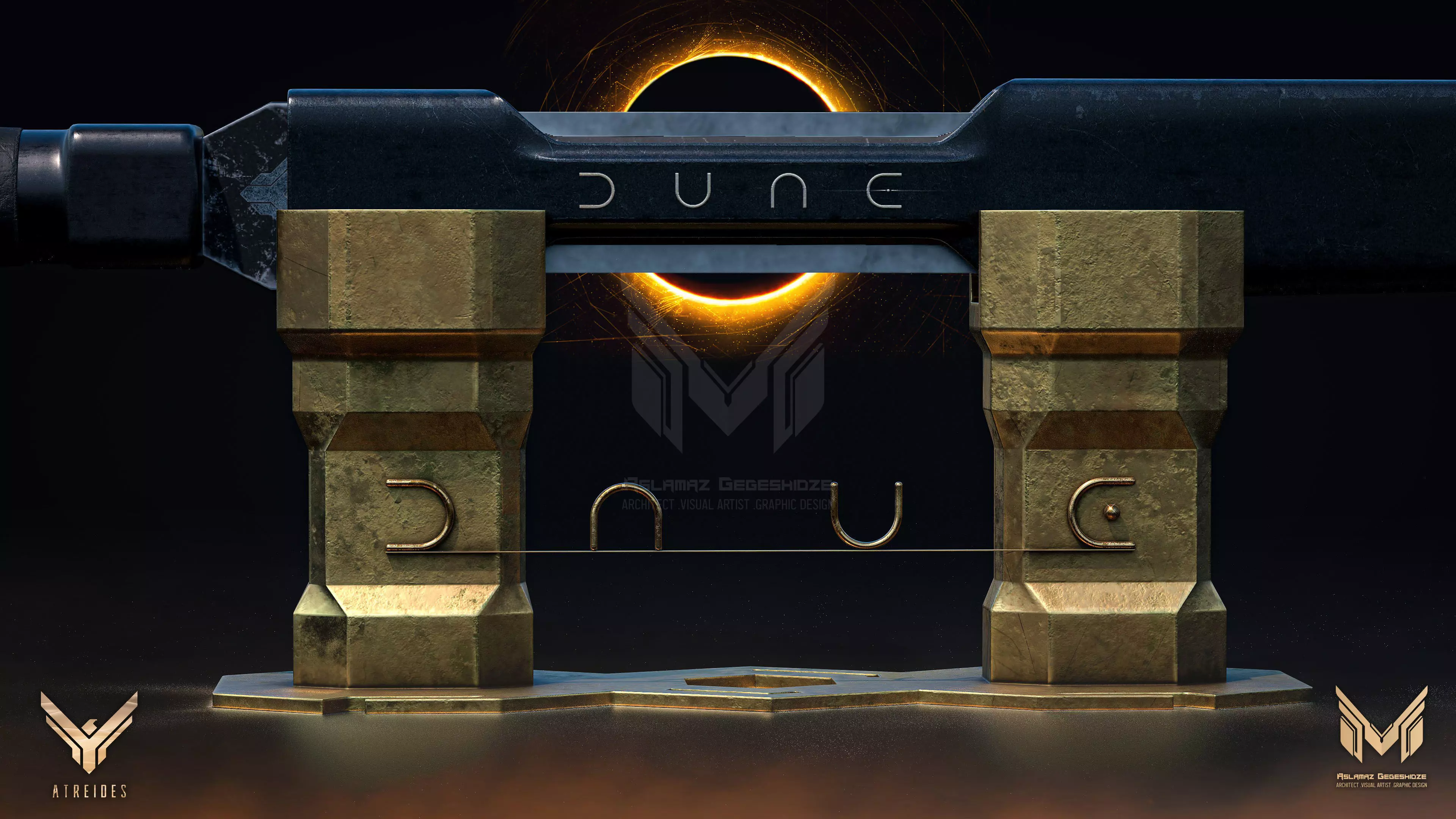 Sword of Atreides DUNE Low-poly 3D model_0