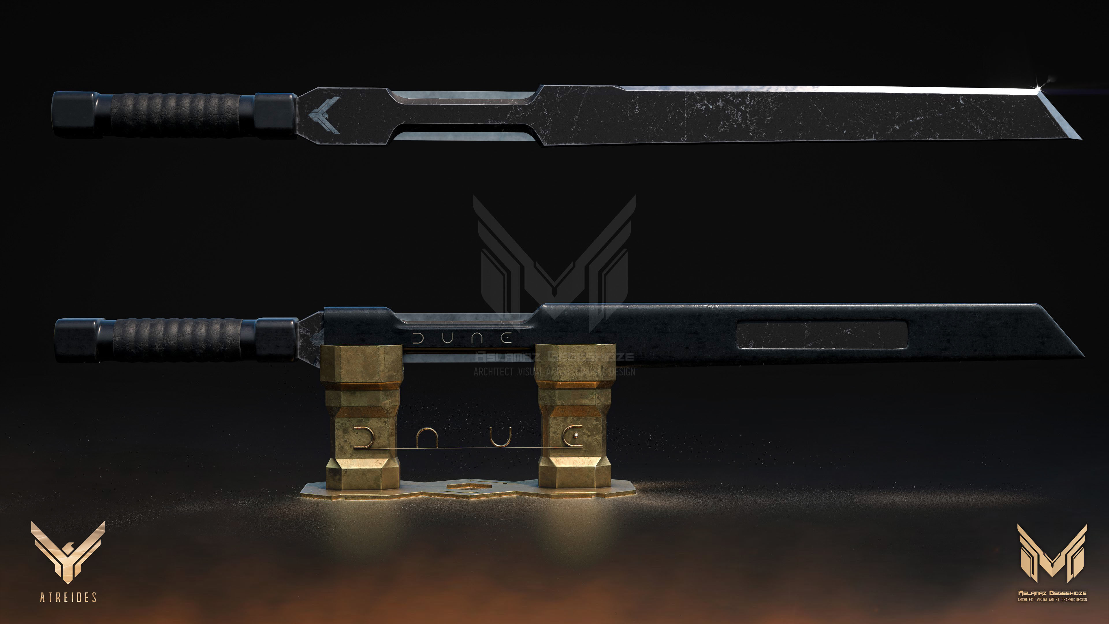 Sword of Atreides DUNE Low-poly 3D model_5