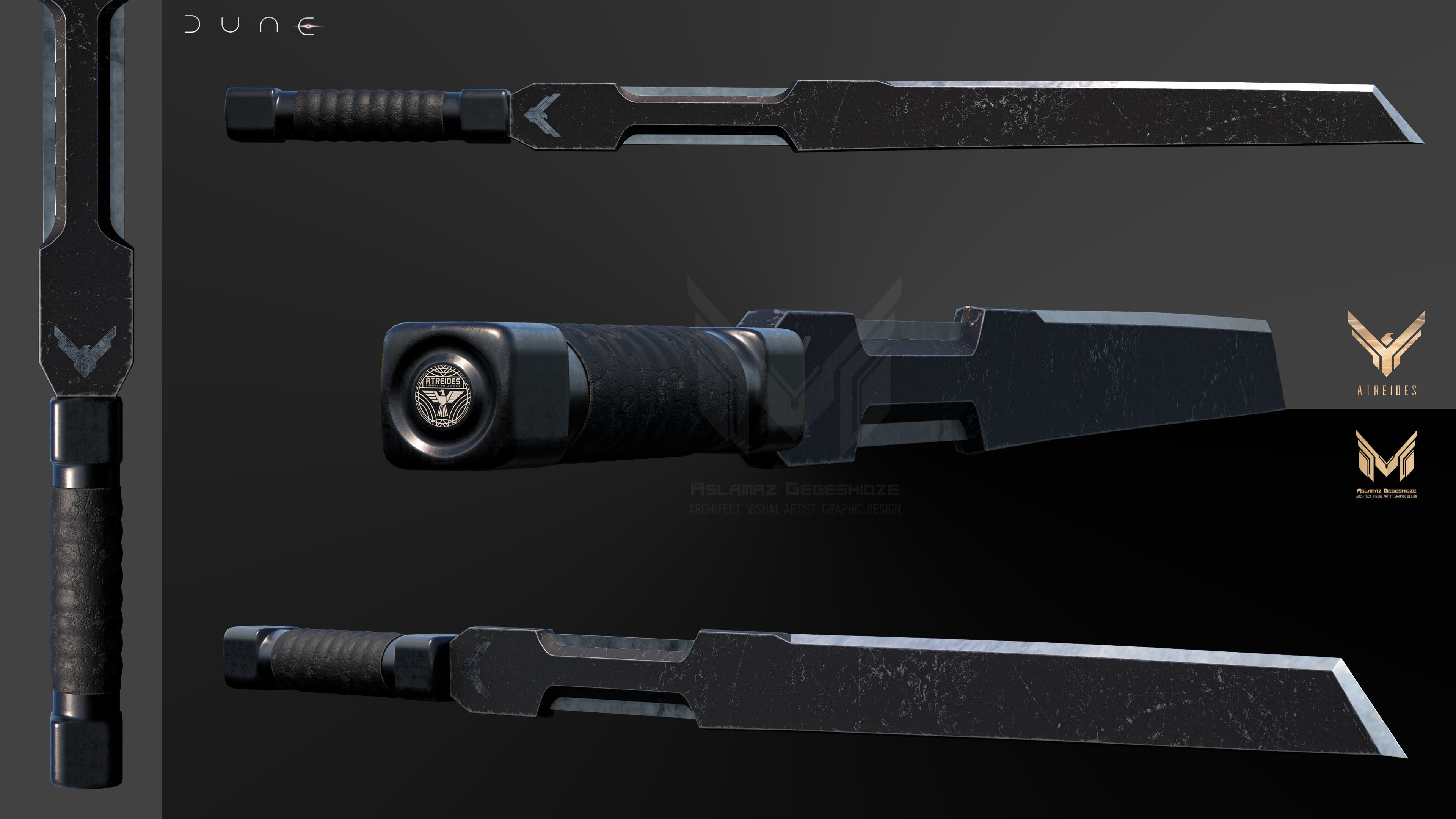 Sword of Atreides DUNE Low-poly 3D model_2