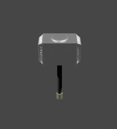 thor hammer Low-poly 3D model_1