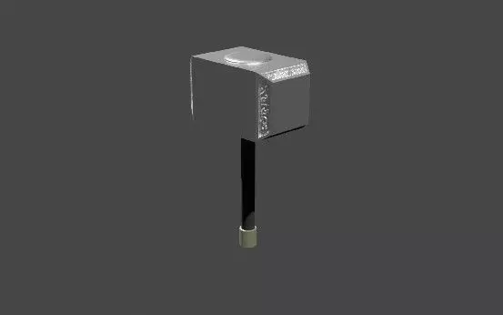 thor hammer Low-poly 3D model_0