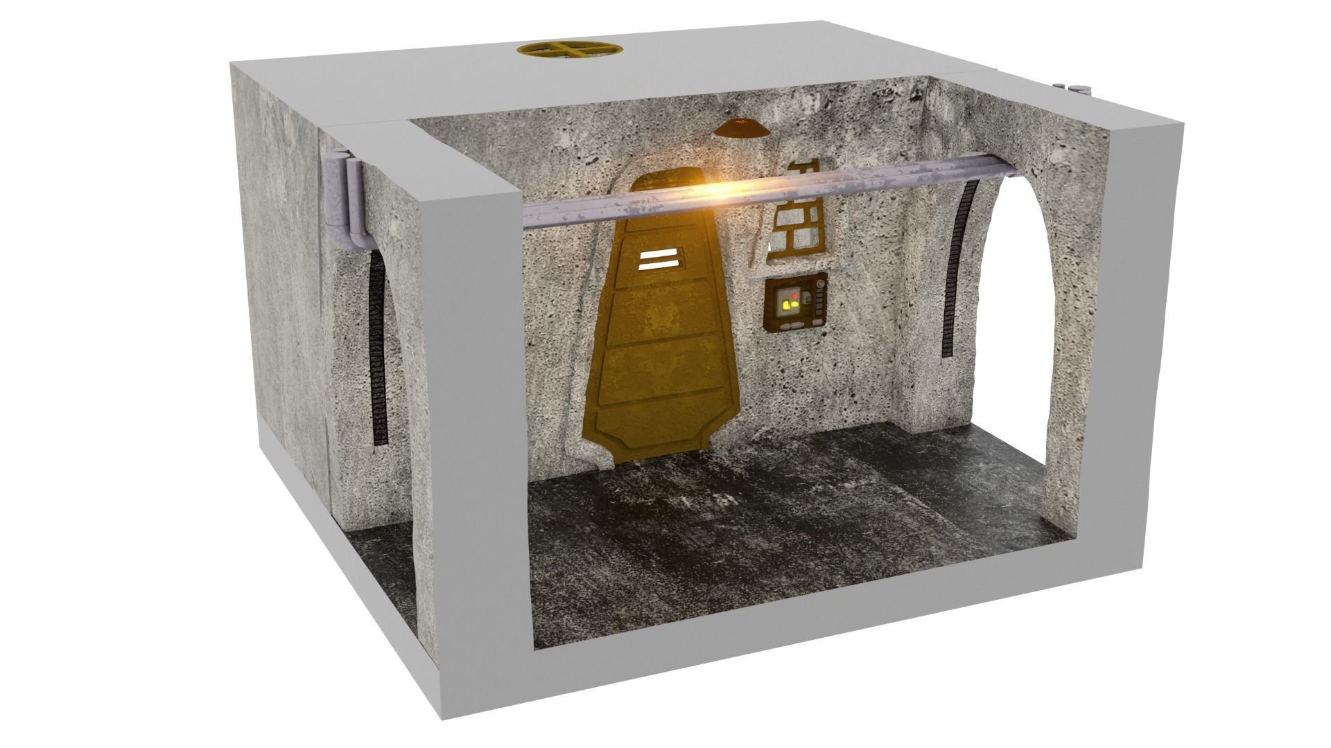 Jabbas Throne Room - Set 7EF - Prison Area 1-18 scale 3D print model_23