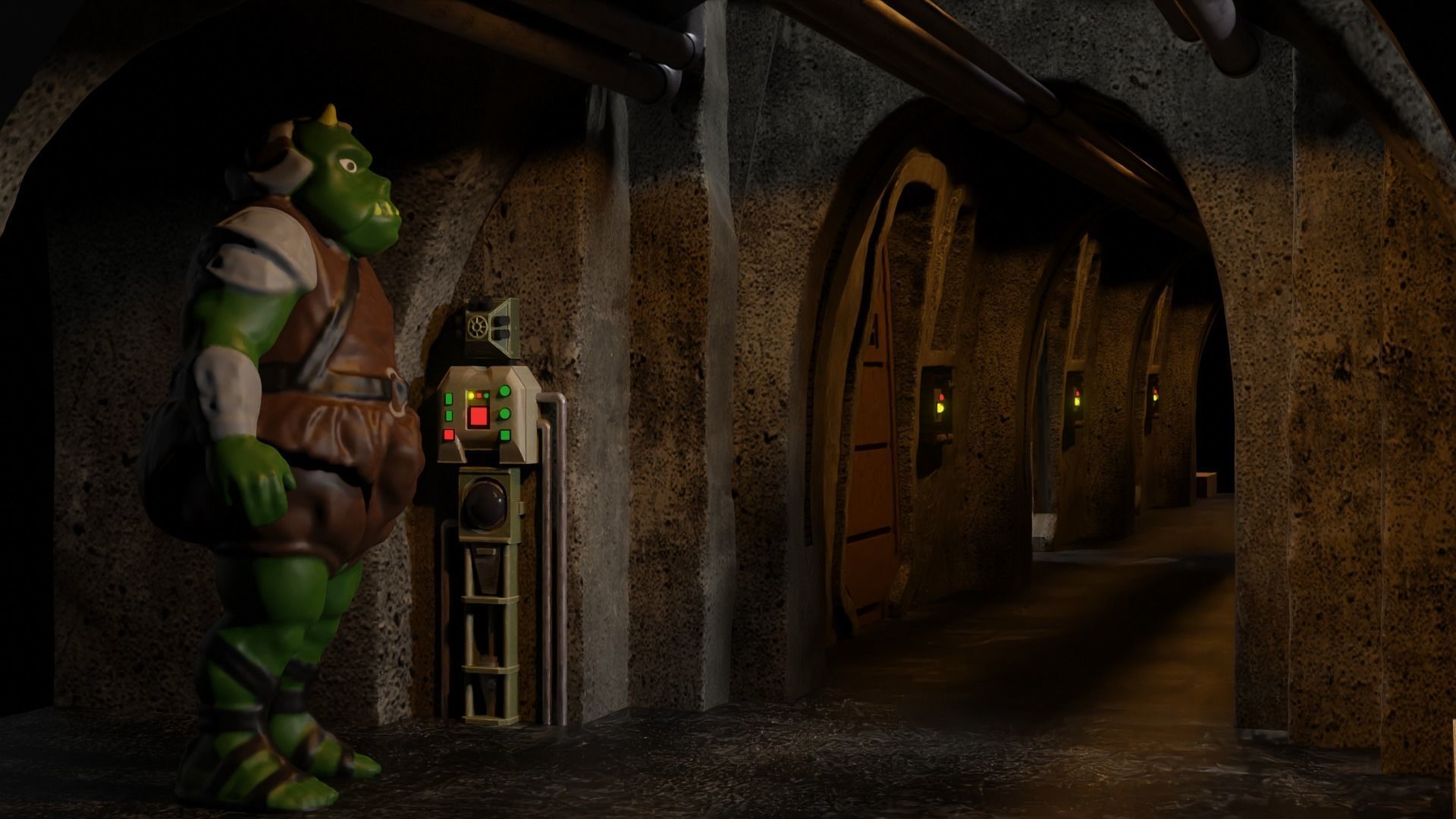 Jabbas Throne Room - Set 7EF - Prison Area 1-18 scale 3D print model_6