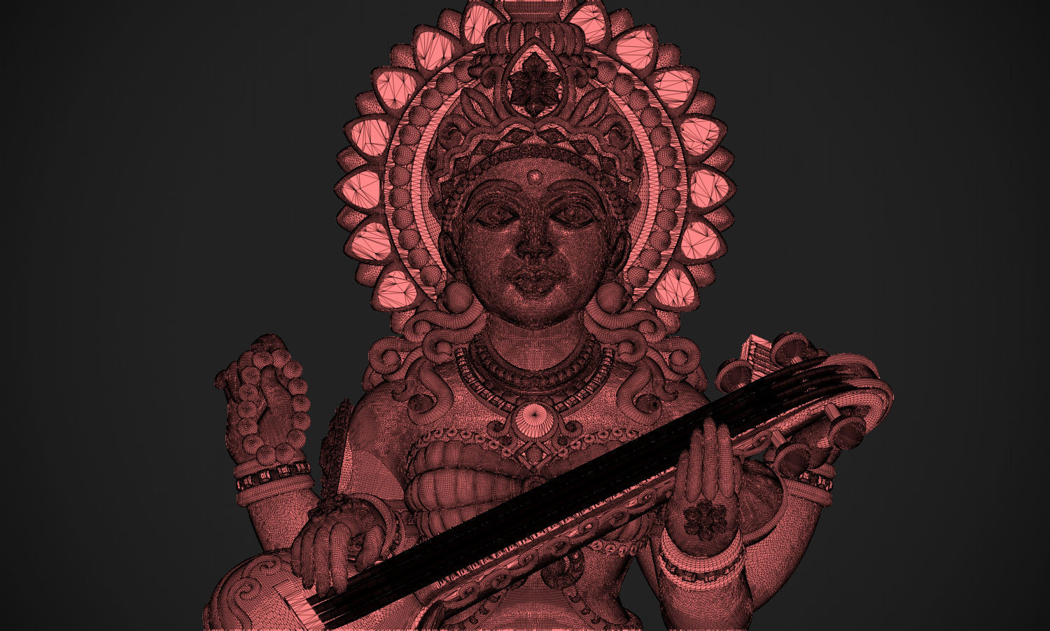 Saraswati Jee version 2 idol 3D print model_14