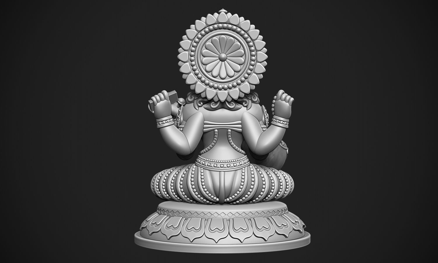 Saraswati Jee version 2 idol 3D print model_3