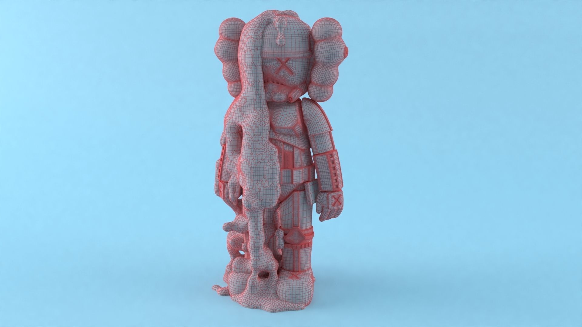 Kaws Star Wars White StormTrooper Fluid Sculpture 3D print model_6