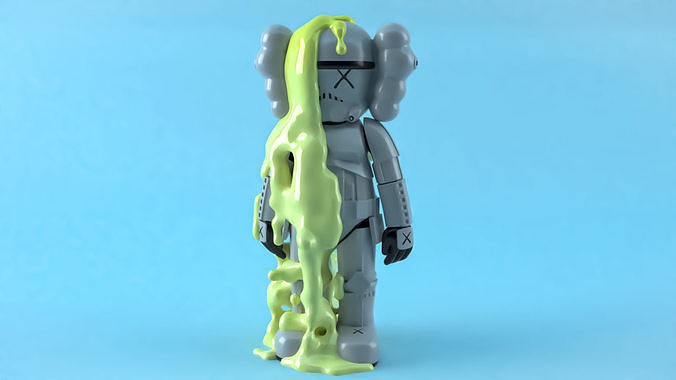 Kaws Star Wars White StormTrooper Fluid Sculpture 3D model