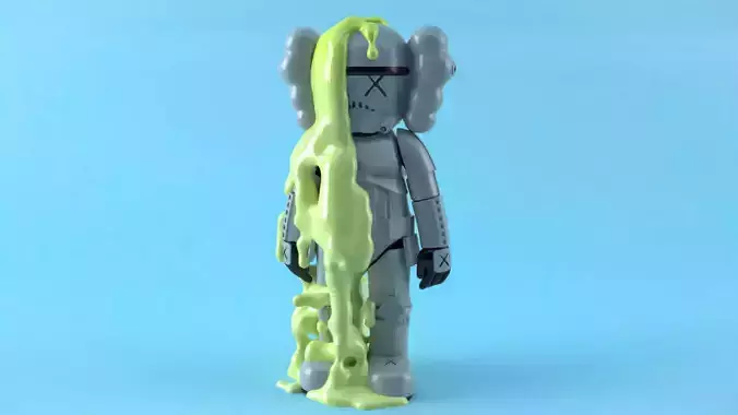 Kaws Star Wars White StormTrooper Fluid Sculpture 3D print model