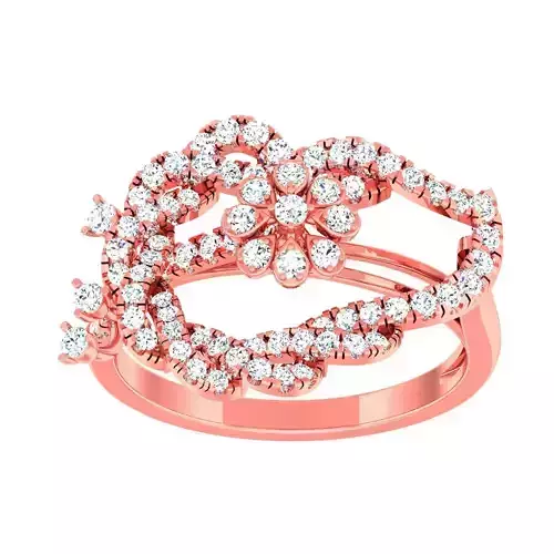 High Jewelry Cocktail Rings 3dm stl render-1 details