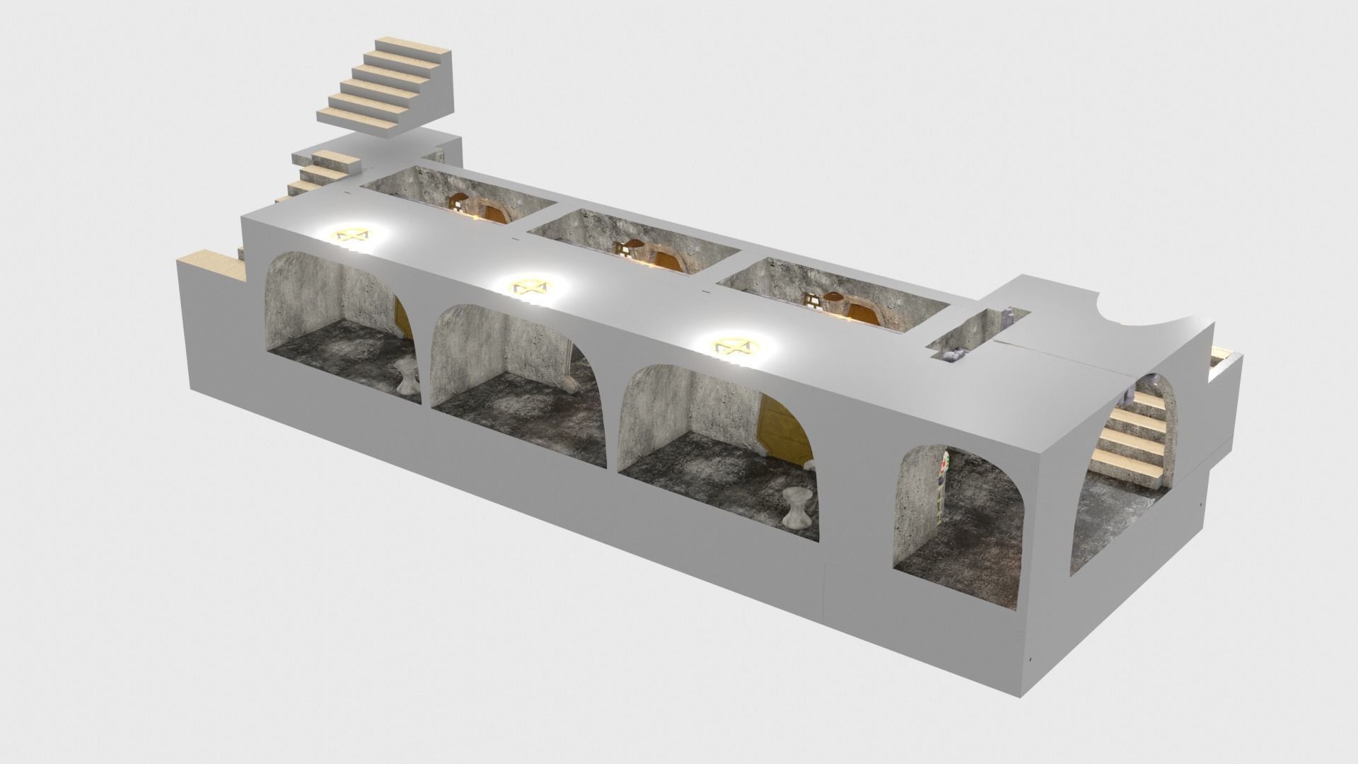 Jabbas Throne Room - Set 7EF - Prison Area 1-12 scale 3D print model_16