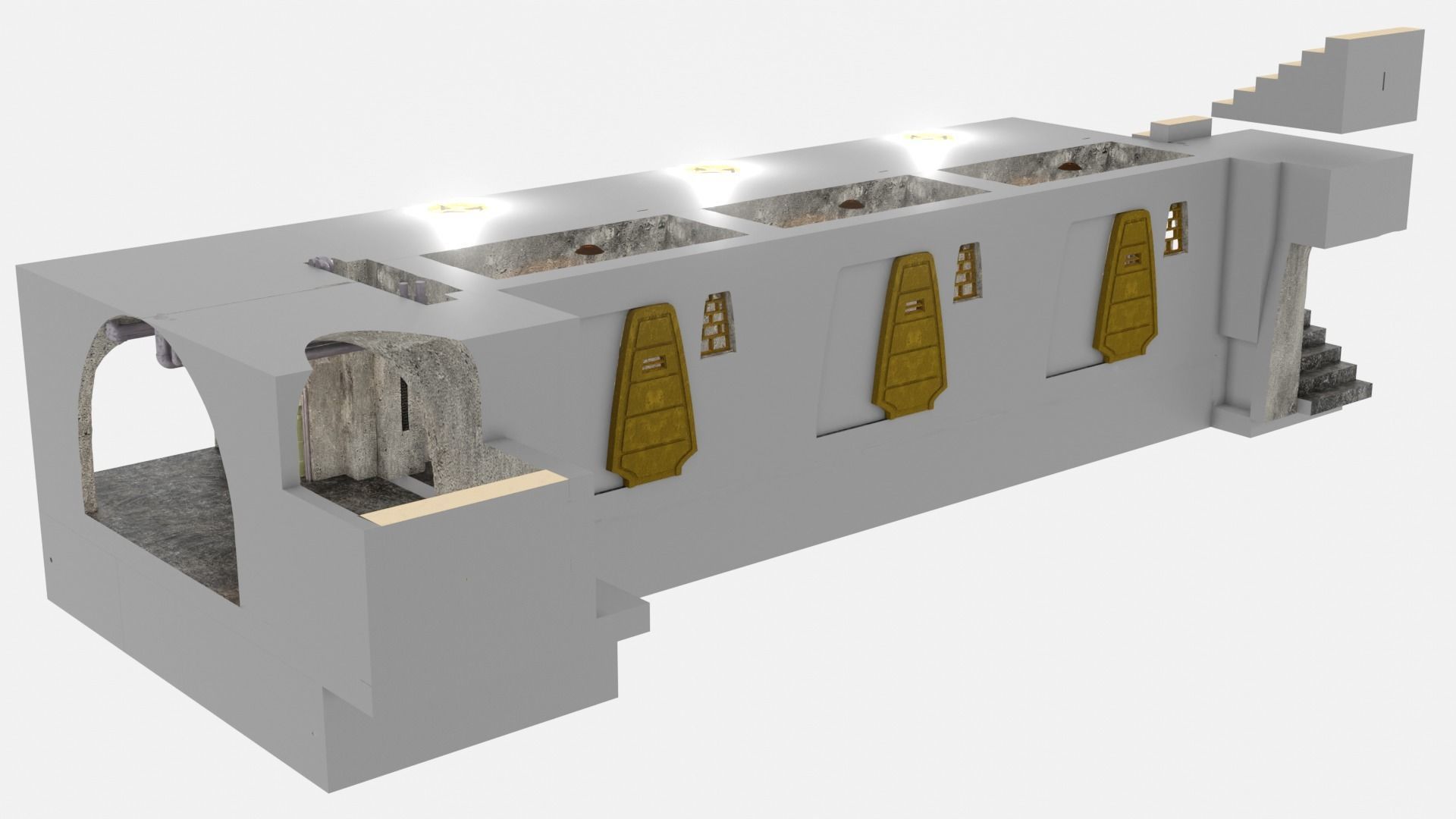 Jabbas Throne Room - Set 7EF - Prison Area 1-12 scale 3D print model_15