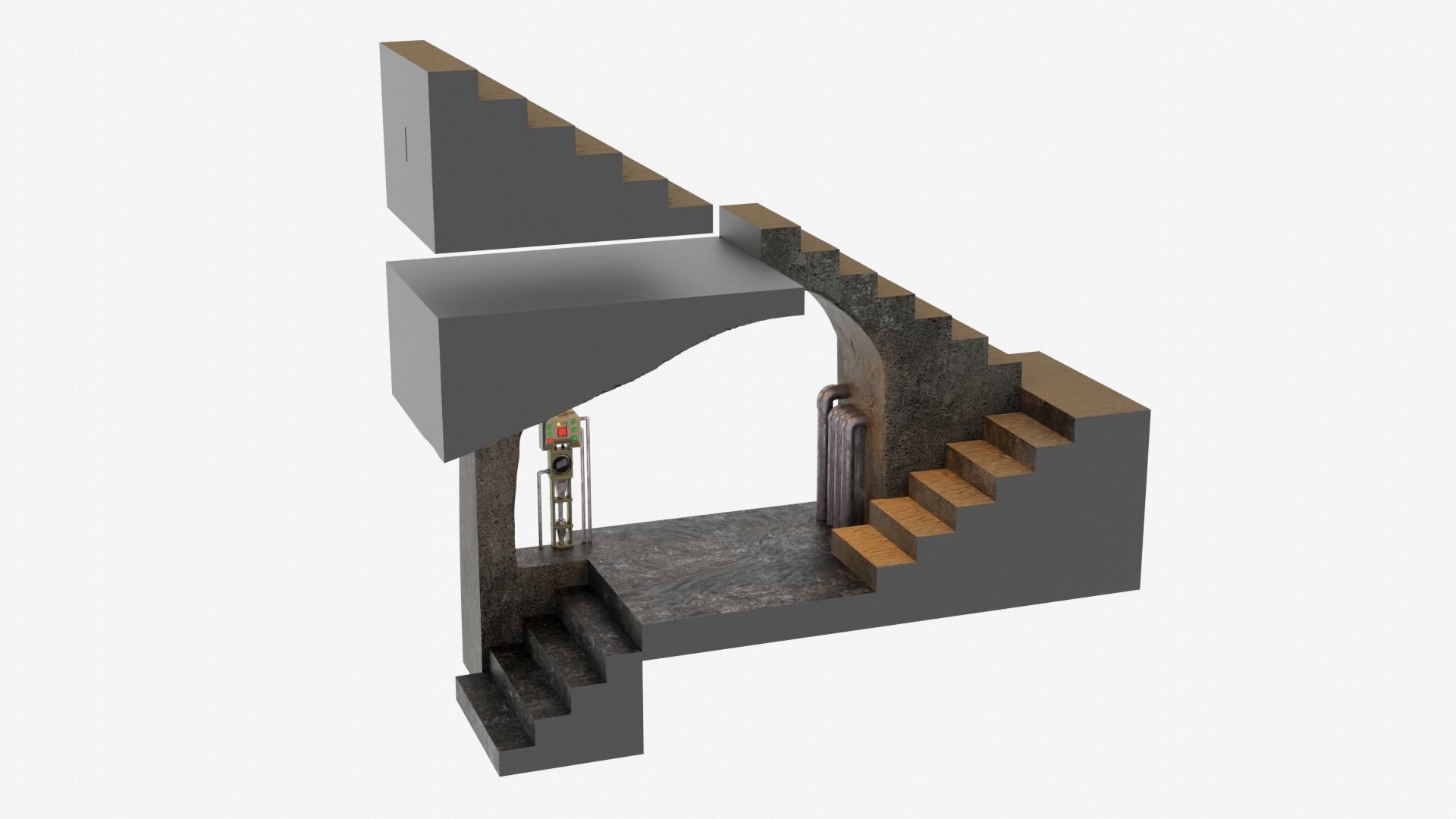 Jabbas Throne Room - Set 7EF - Prison Area 1-12 scale 3D print model_11