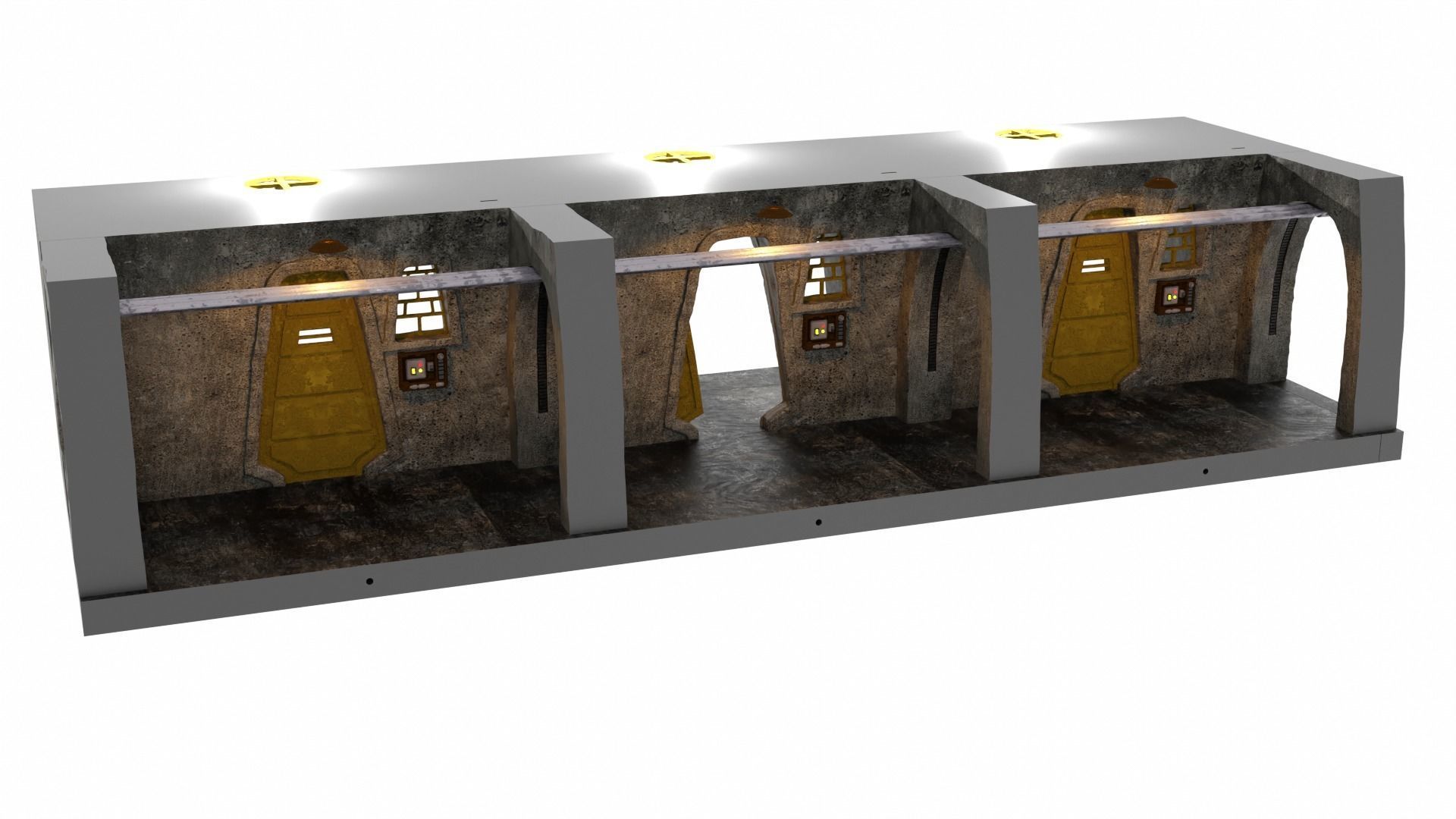 Jabbas Throne Room - Set 7EF - Prison Area 1-12 scale 3D print model_25