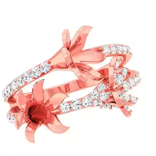 High Jewelry Cocktail Rings 3dm stl render-1 details 3D print model