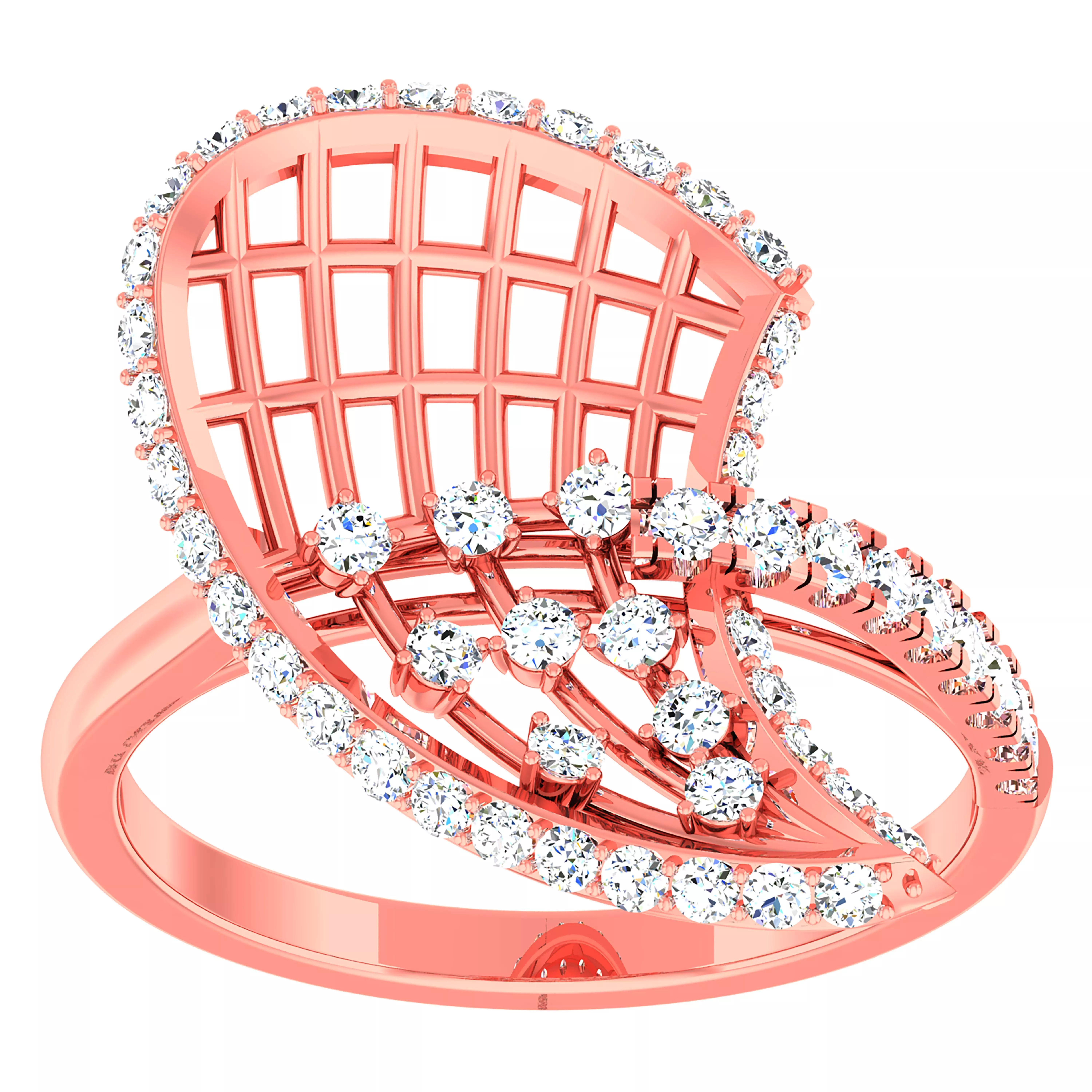 High Jewelry Cocktail Rings 3dm stl render-1 details 3D print model_0