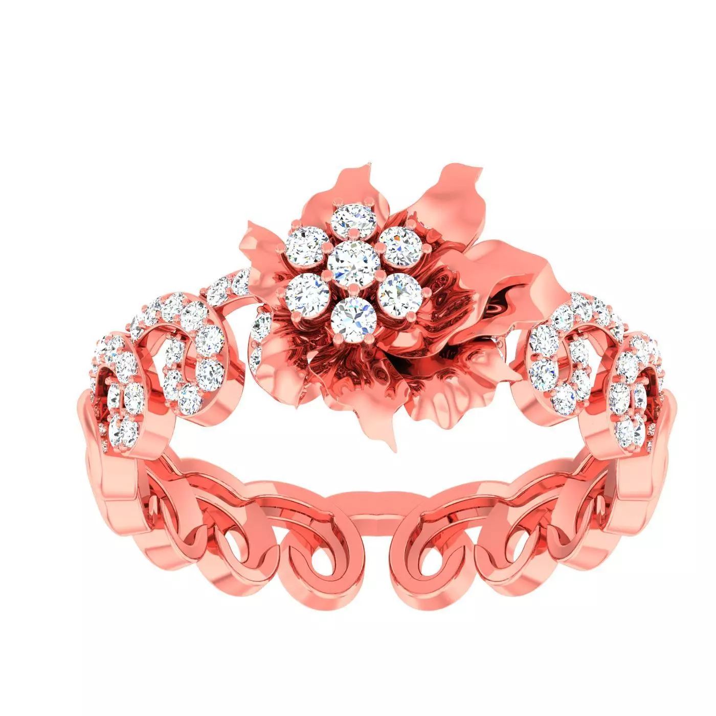 High Jewelry Cocktail Rings 3dm stl render-1 details 3D print model_0