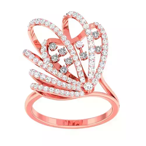 High Jewelry Cocktail Rings 3dm stl render-1 details