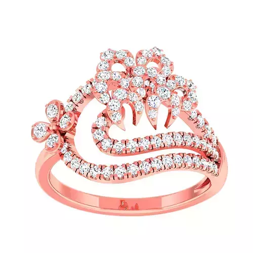 High Jewelry Cocktail Rings 3dm stl render-1 details