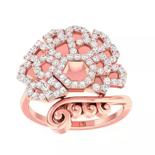 High Jewelry Cocktail Rings 3dm stl render-1 details 3D print model