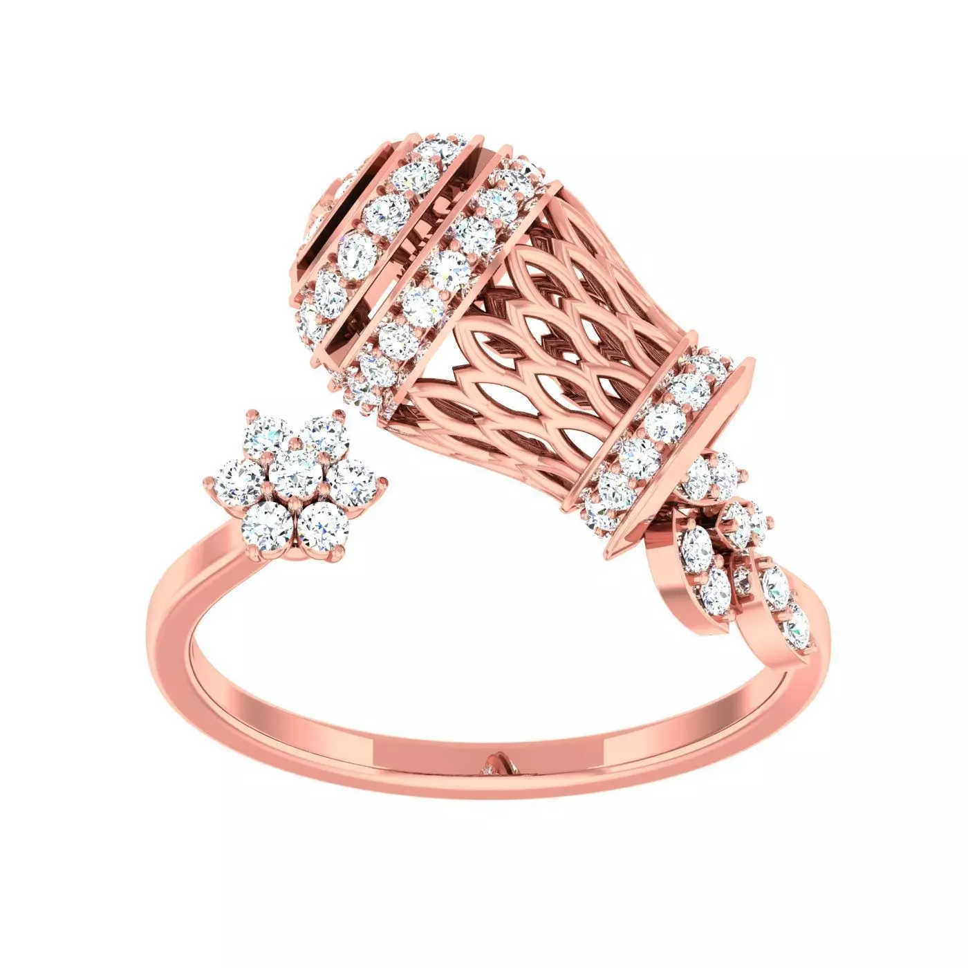 High Jewelry Cocktail Rings 3dm stl render-1 details 3D print model_0